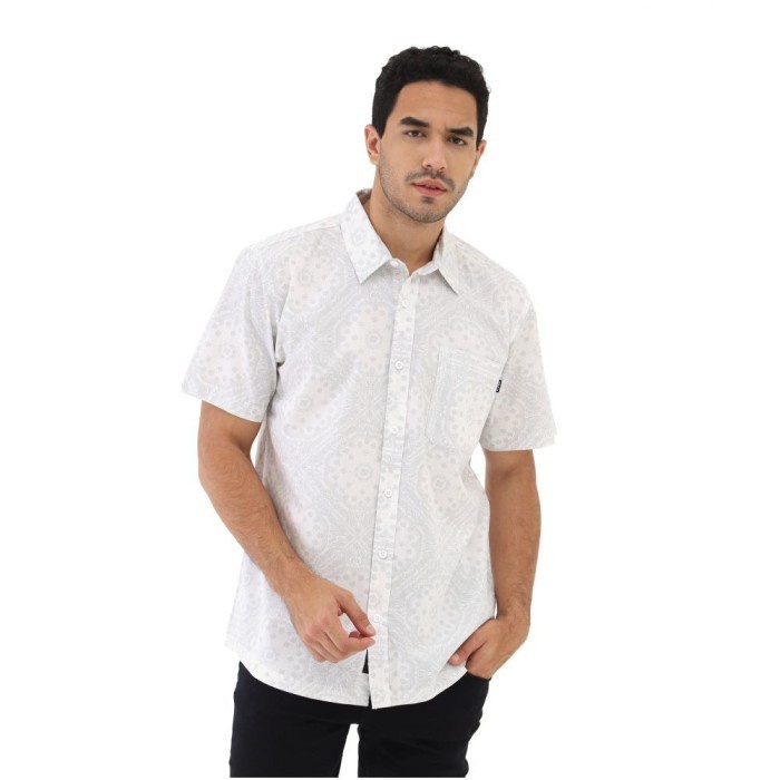 89 KEMEJA PRIA TRUJILLO PAISLEY SHIRT - WHITE