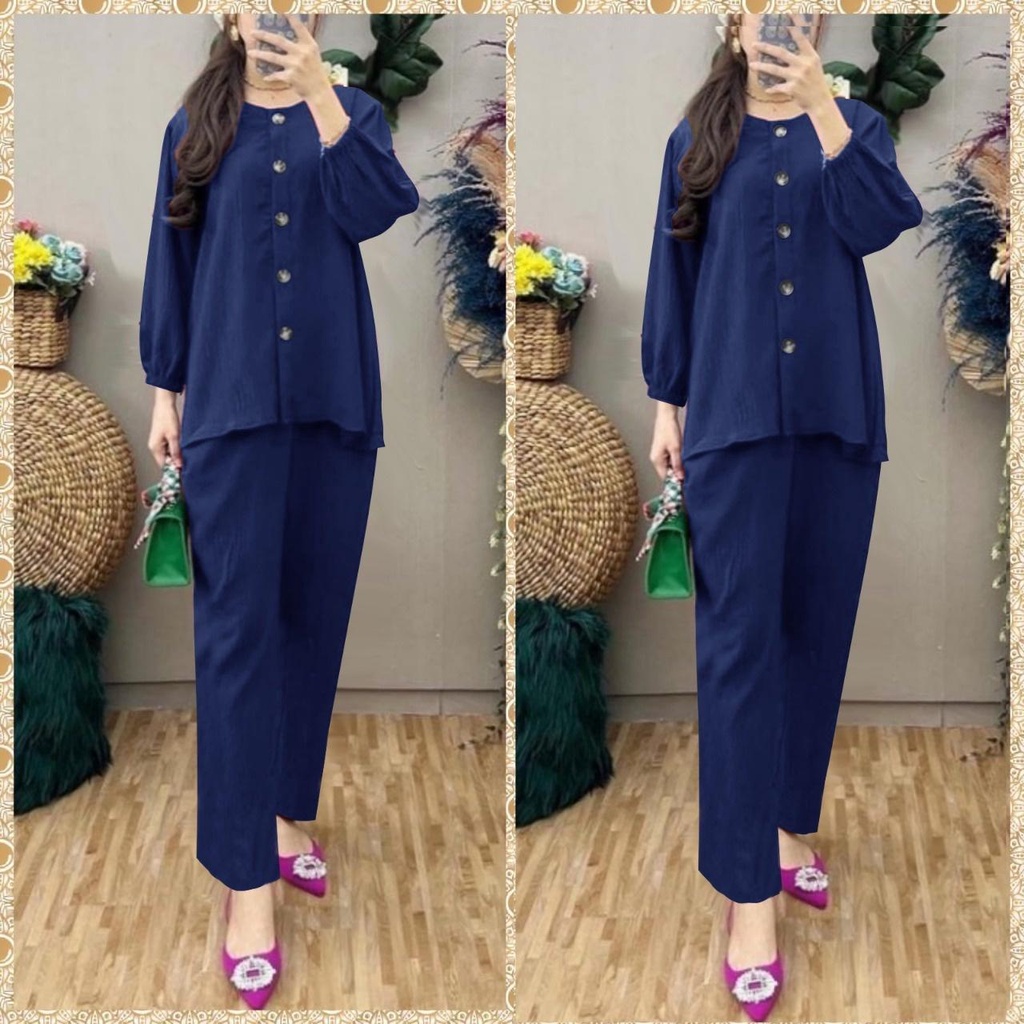 Setelan 2 in 1 wanita Nadine / Fashion set Atasan + celana