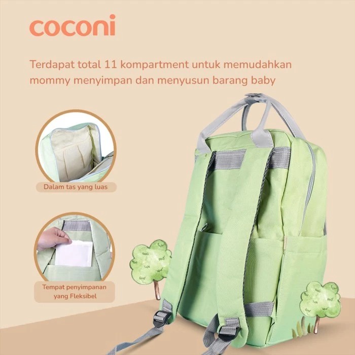 COCONI Mommy Diaper Bag | Tas Ransel Perlengkapan Bayi