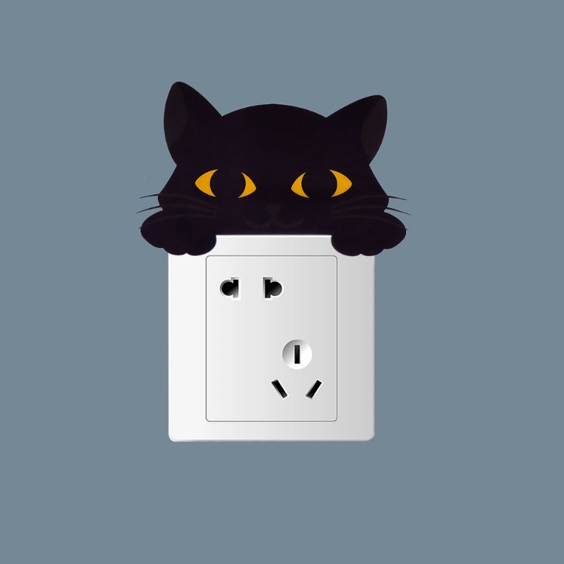 [Fitur] Aplikasi PVC Perekat Diri/Wallpaper Tahan Debu Tahan Air/Stiker Dekorasi Kamar Anak Kelas/Stiker Soket Menyenangkan Halloween/Stiker Saklar Mudah Bongkar Pasang