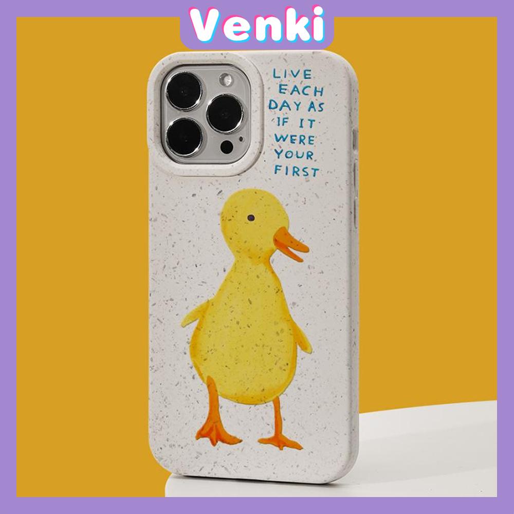 Venki - Untuk iPhone 11 Case Ramah Lingkungan Degradable Case Halus Pelindung Gandum Case Lucu Bebek Kuning Kompatibel dengan iPhone 14 Pro max 13 Pro max 12 Pro Max 11 xr xs max 7 8