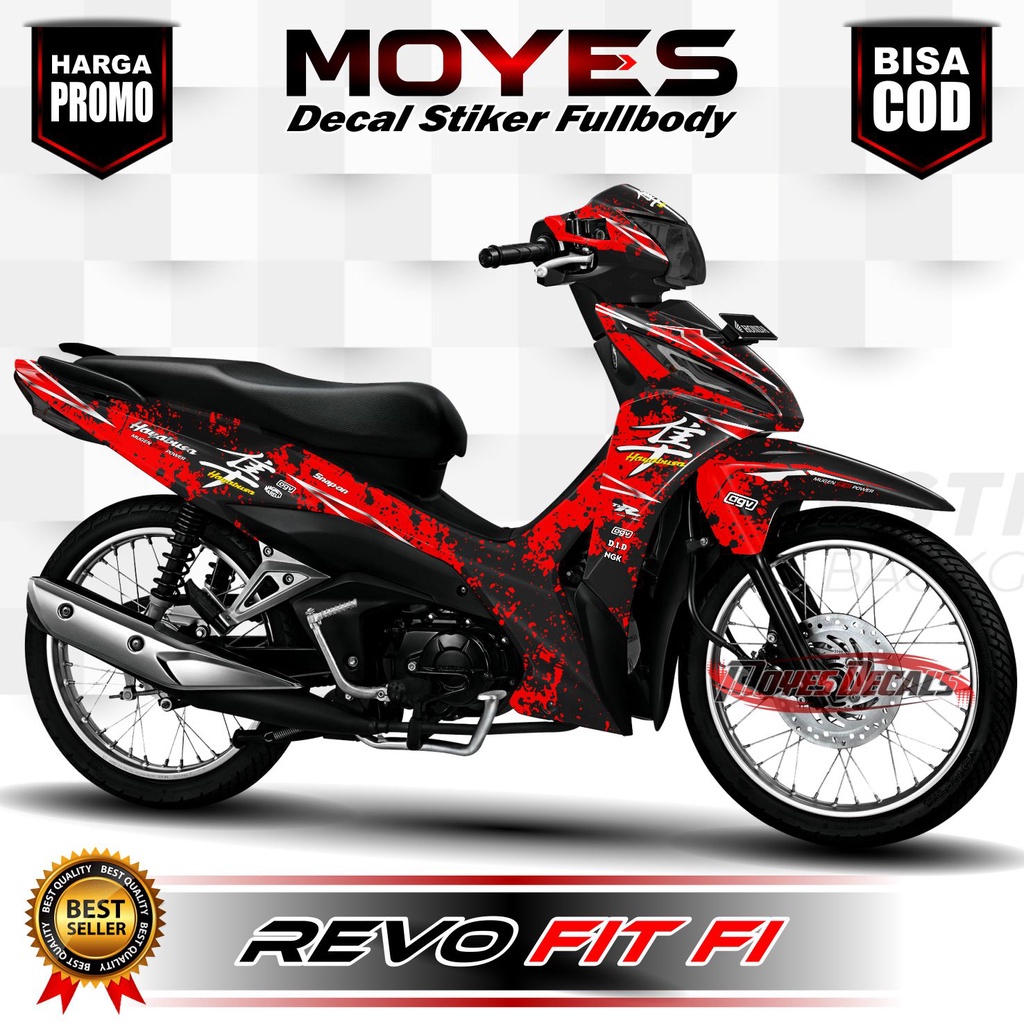 (COD) - Decal Revo Fit - Decal Revo FI - Stiker Revo - Striping Revo Fit FI Motif Racing Hayabusa