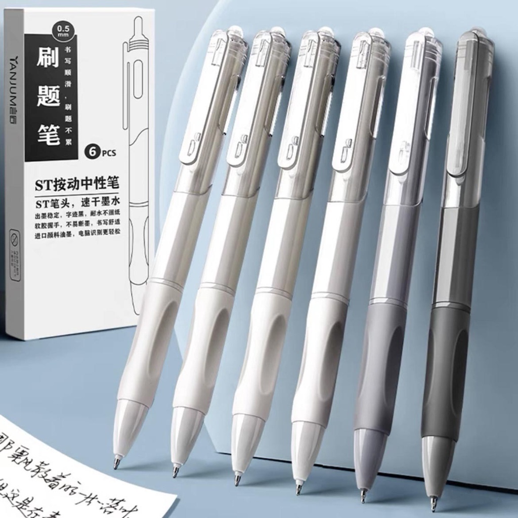 

1pc 0.5mm Bolpen Gel ST Bulpen Pena Tinta Warna Hitam 3