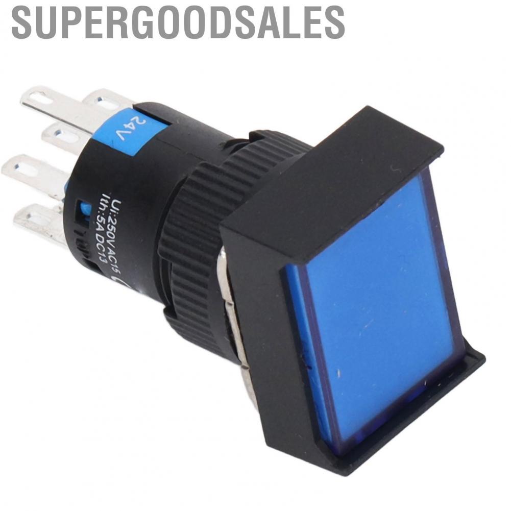 Supergoodsales Pushing Switches  ABS 5A Working Current 250V Rated Insulation Voltage Push Button Switch with Light for Equipment