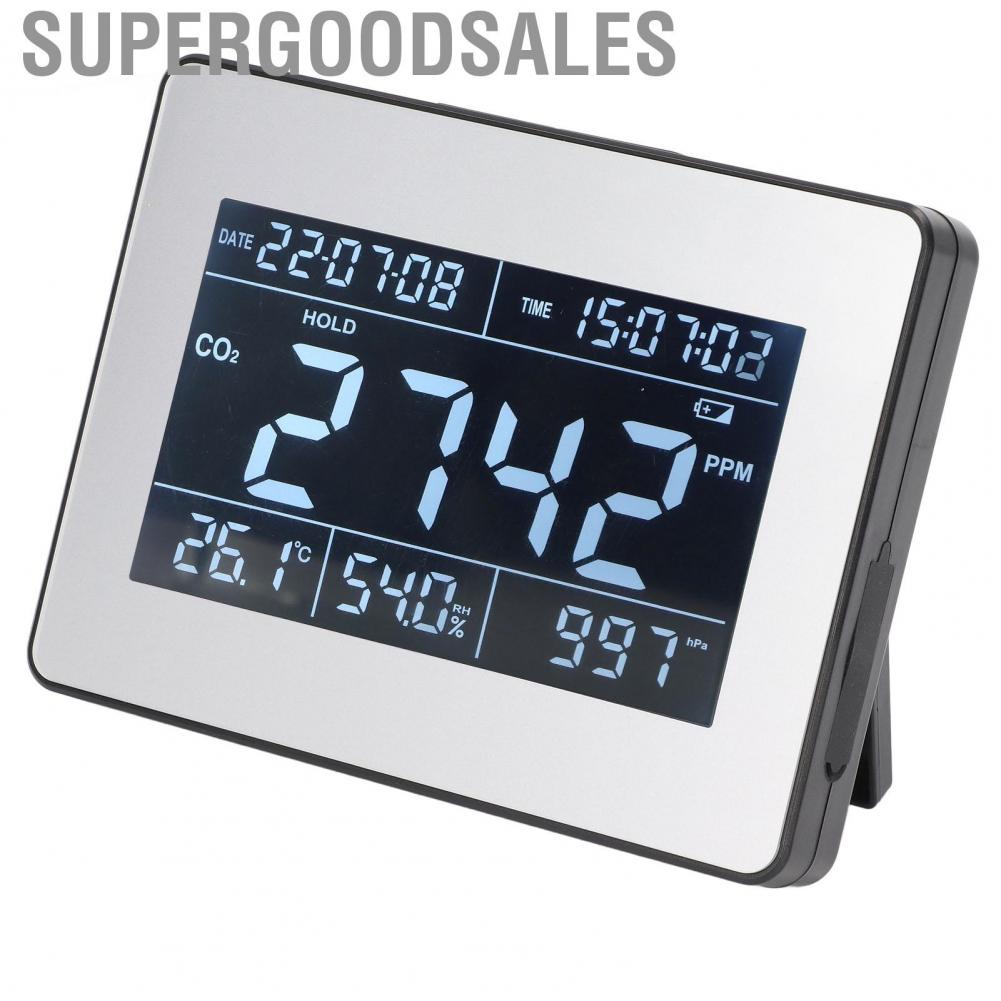 Supergoodsales CO2  Indoor -Quality Detector With Humidity Temperature Time Display