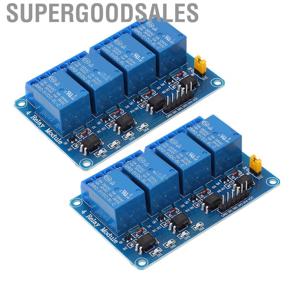 Supergoodsales Solid State Relay Module  5V 4 Channel Stable 2PCS Optocoupler Isolation for Home Intelligent Control