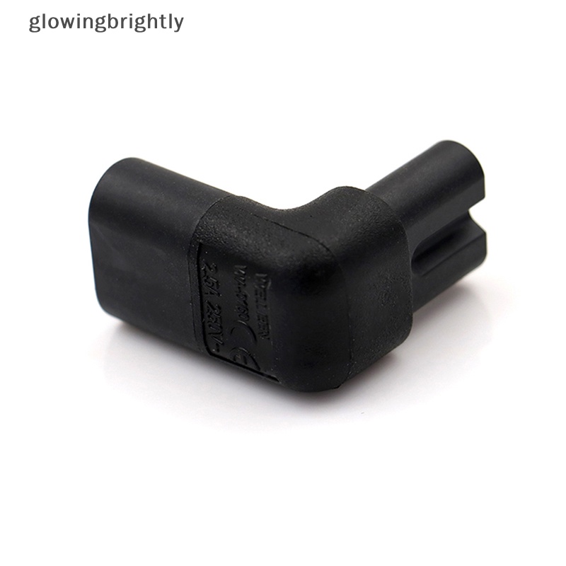 [glowingbrightly] 1pc IEC 320 C7-C8 90derajat up down Siku Sudut Kanan Adaptor Daya AC TFX