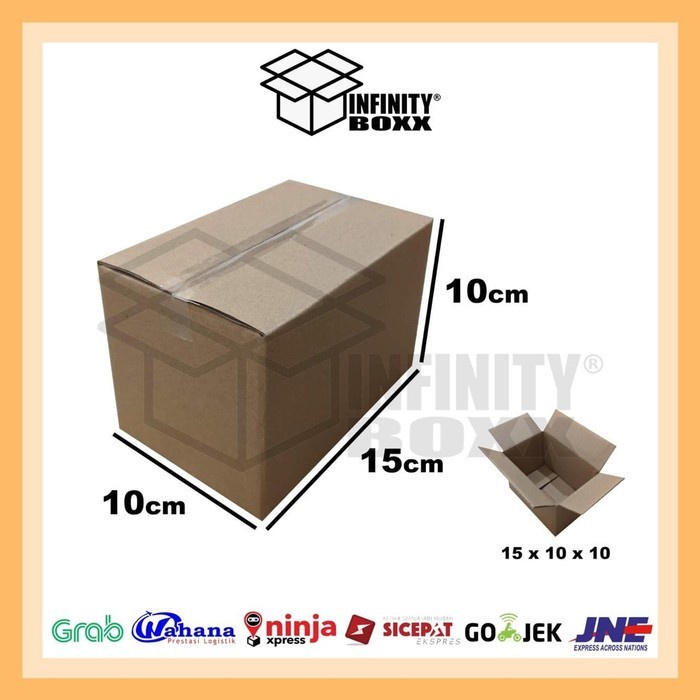 

kardus box packaging packing 15x10x10 cm POLOS SHEET