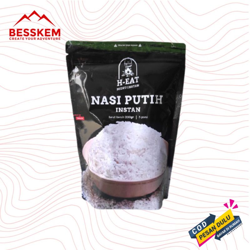 

H-EAT Nasi Putih InstanMakanan Instan Ransum Cepat Saji