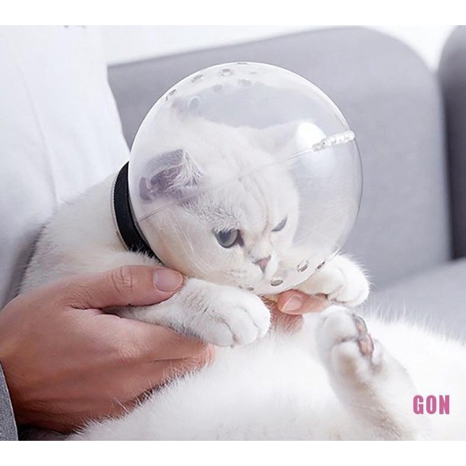 Breathable Muzzle Transparant - Penutup Kepala Kucing Transparan