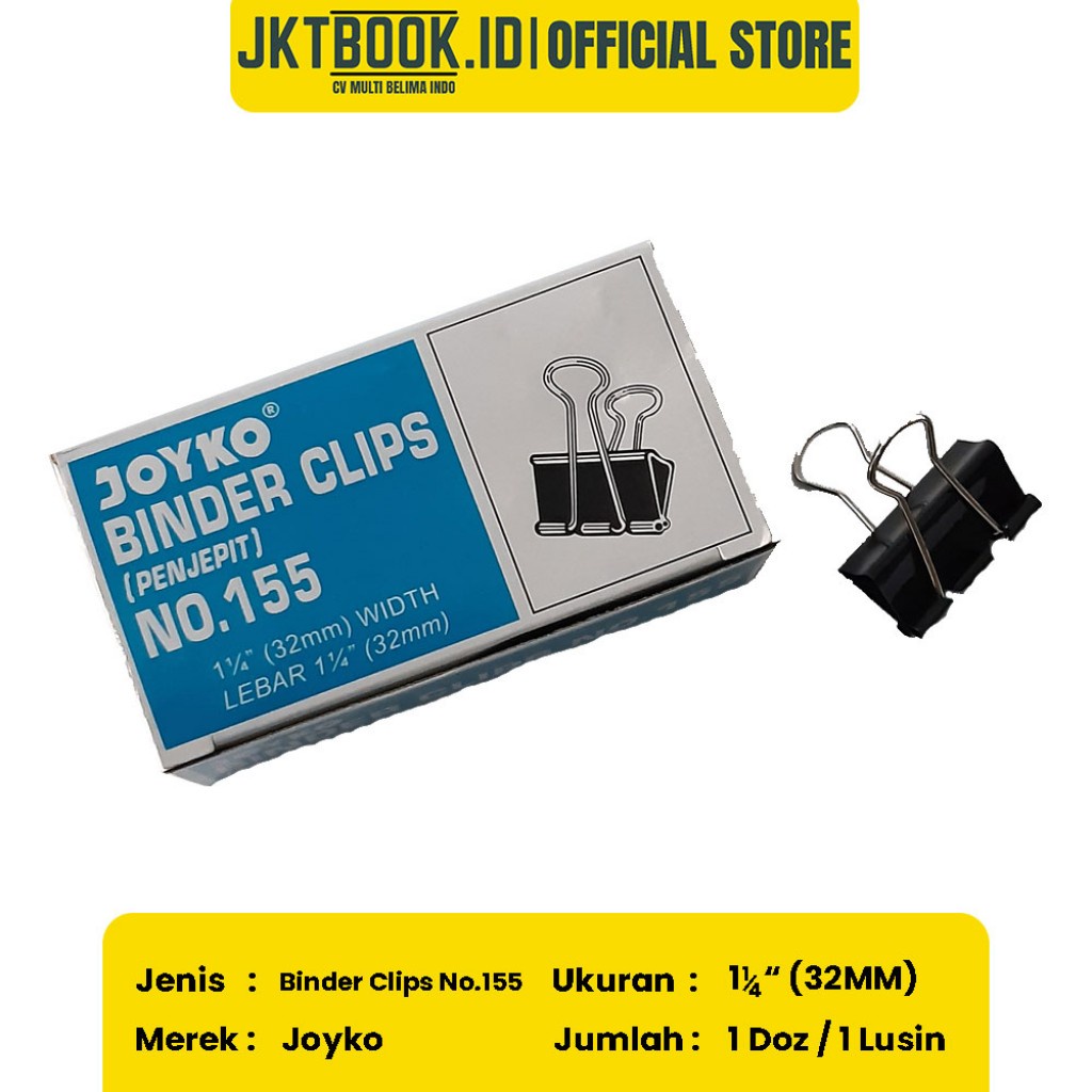 

Binder Clips Joyko No.155