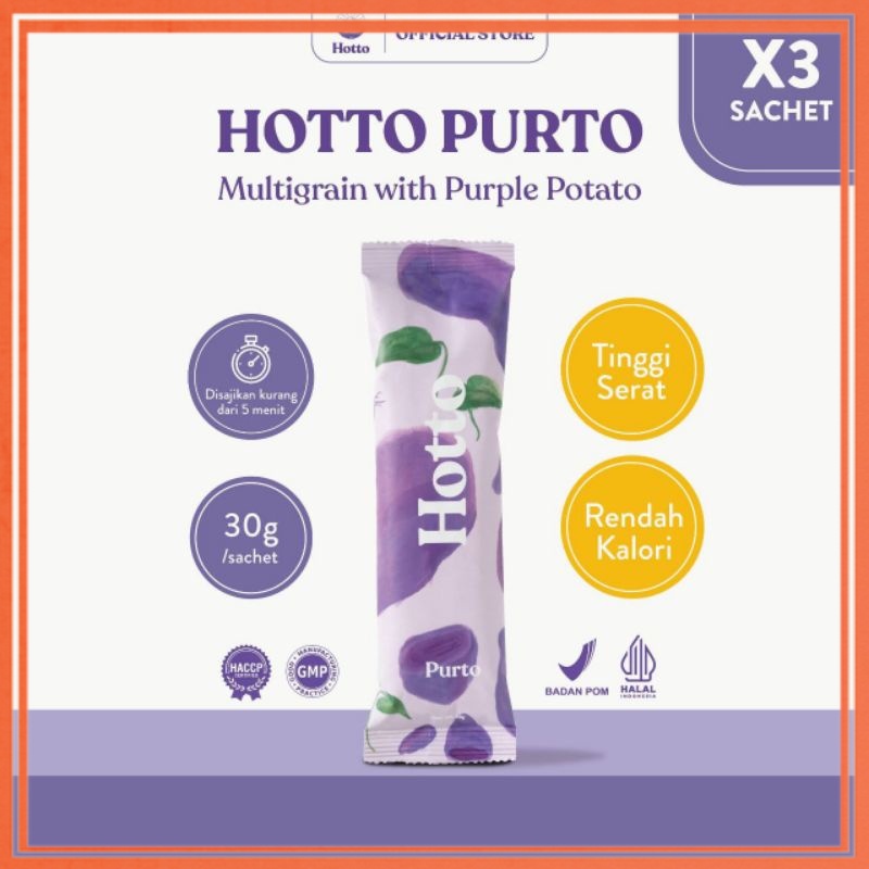 

Hotto Purto Oat 3 Sachet ecer per sachet hotto multigrain