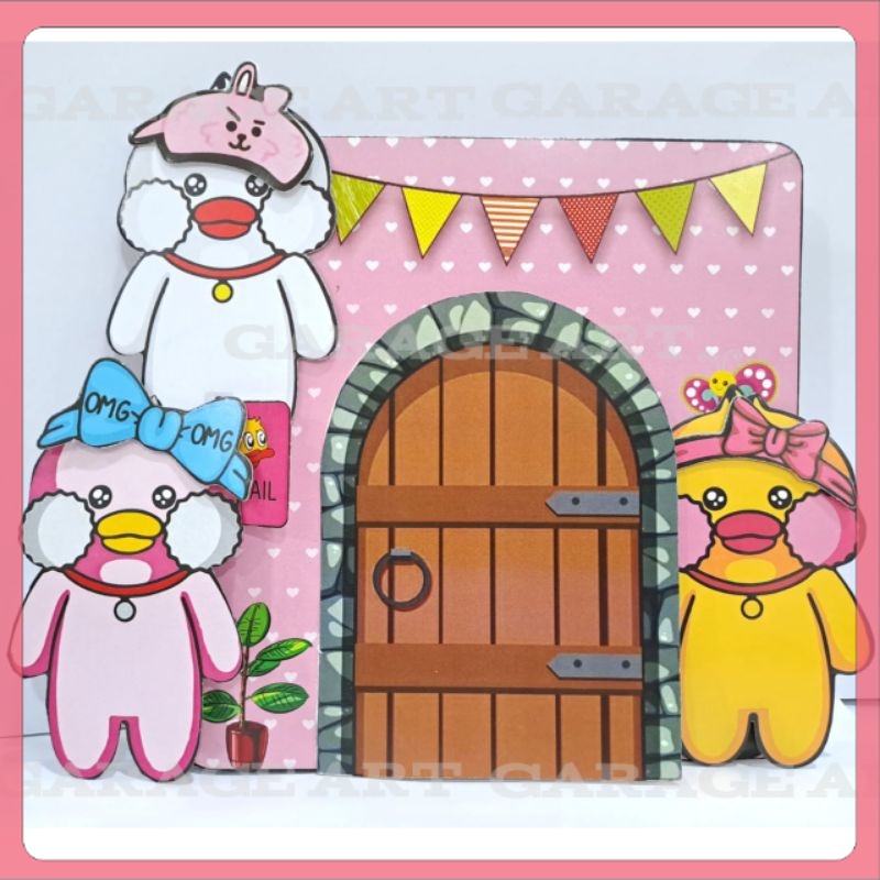 TOCA BEBEK VIRAL PINK BONEKA KERTAS MAINAN EDUKASI ANAK PAPER BOOK TERPOPULER