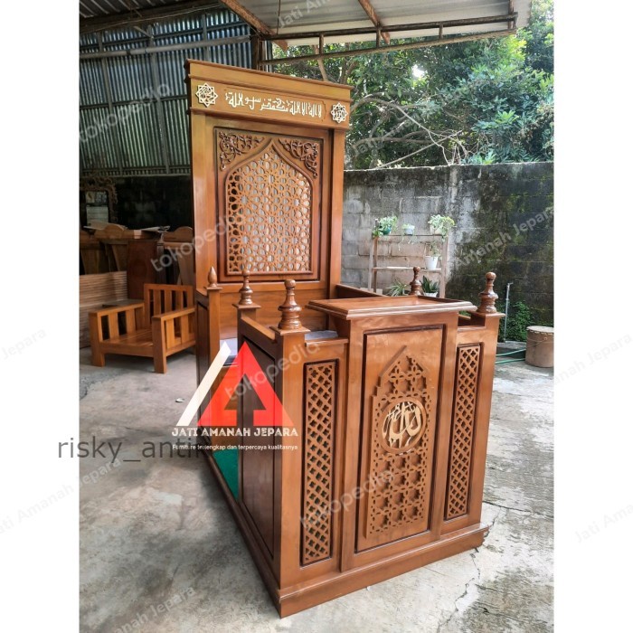 mimbar masjid minimalis, mimbar masjid kayu jati, mimbar masjid  Termurah cod redy