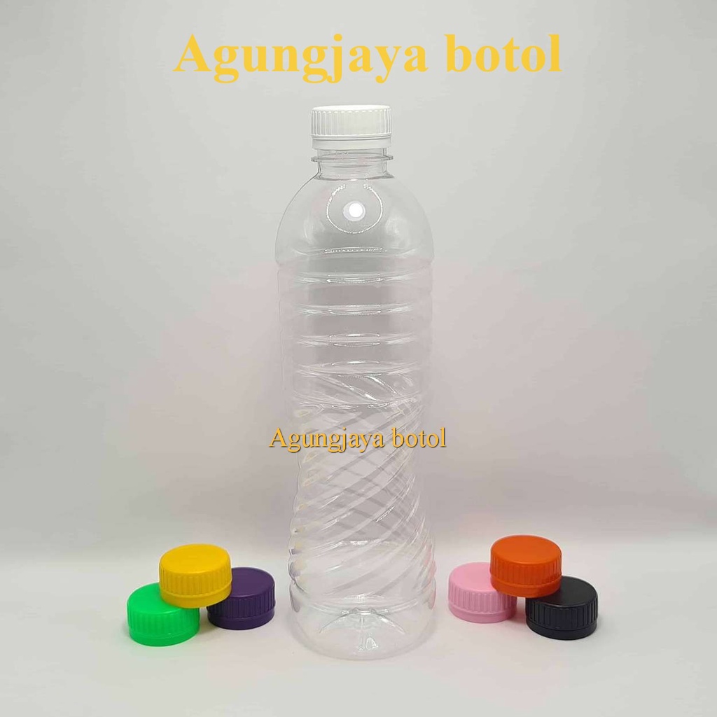 Botol Pet 600 ml Ulir Natural Tutup Pet LN 30 / Botol Plastik / Botol Aqua 600 ml / Botol Aqua  / Bo
