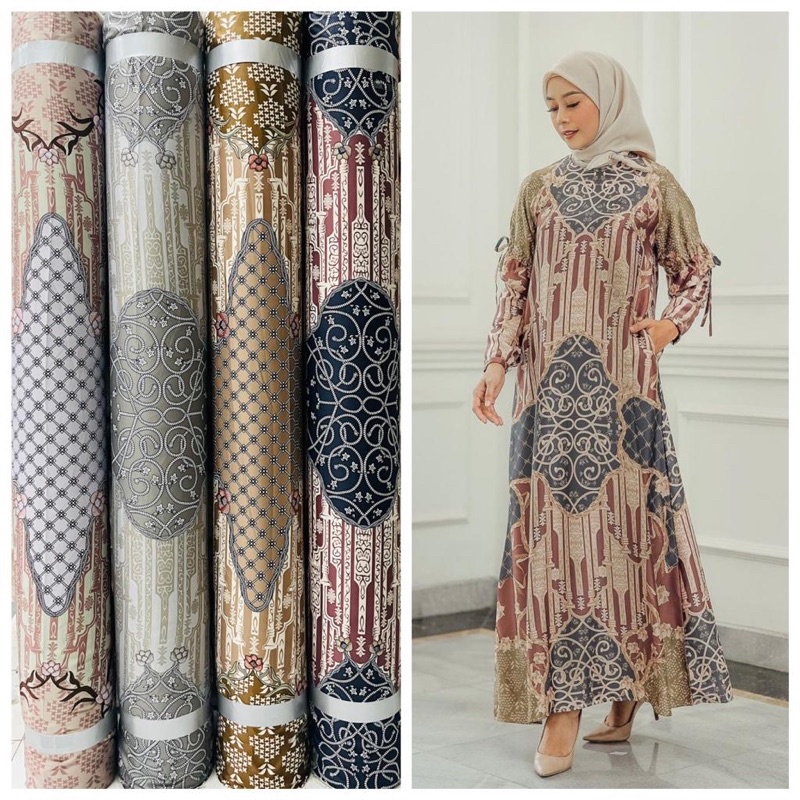 Kain silk meteran per 0,5 meter | kain ria miranda | kain wearing klamby | motif wearing klamby | ba