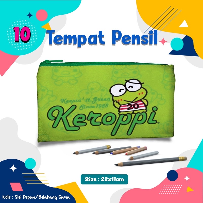 

produk baru Tempat Pensil KEROPPI Pencil Case Dompet Pouch Kosmetik Wadah Uang Kostak Kotak Alat Tulis #007