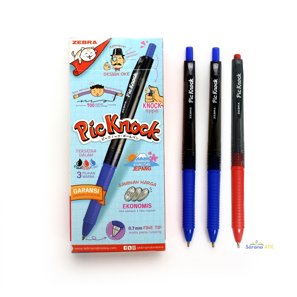 

ZEBRA PIC KNOCK PENA SEMI GEL 0.7mm ( BIRU) - [1 PCS ]