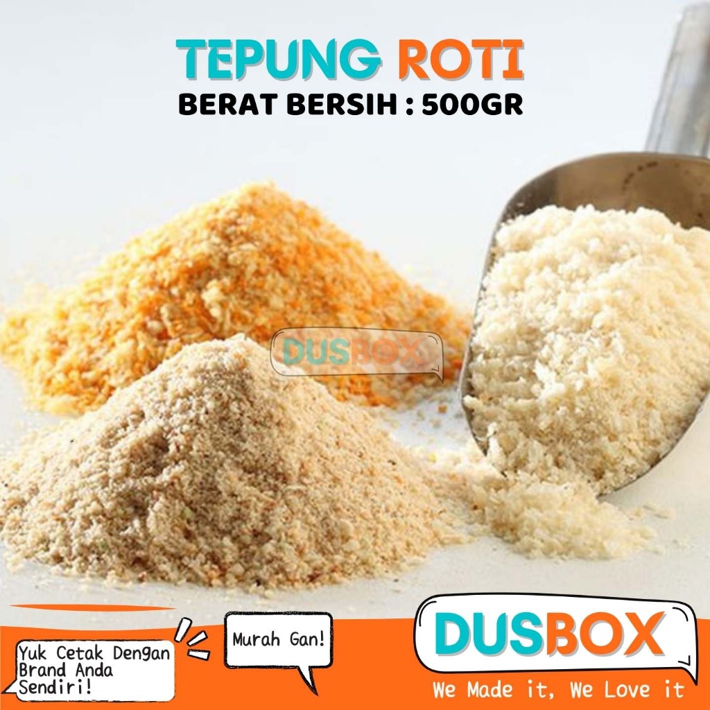 

Tepung Roti / Tepung Panir 500gr / Tepung Roti Oren / Tepung Roti Putih