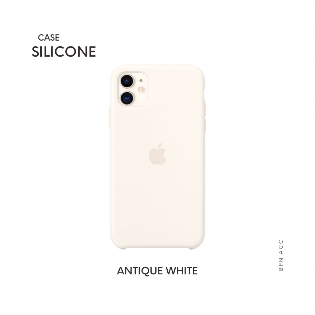Case iPhone Silicone Full Cover Antique White - BALIKPAPAN ACC
