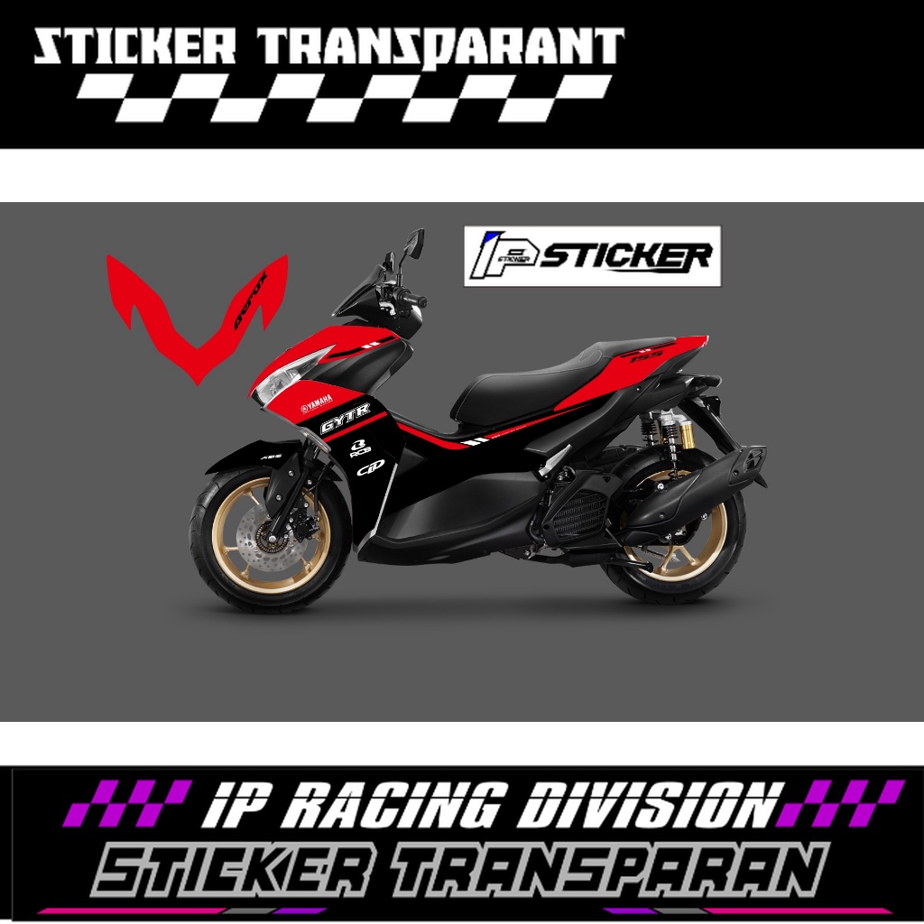 STICKER STRIPING TRANSPARAN AEROX  NEW CONNECTED 2022 - 2023 AEROX GYTR