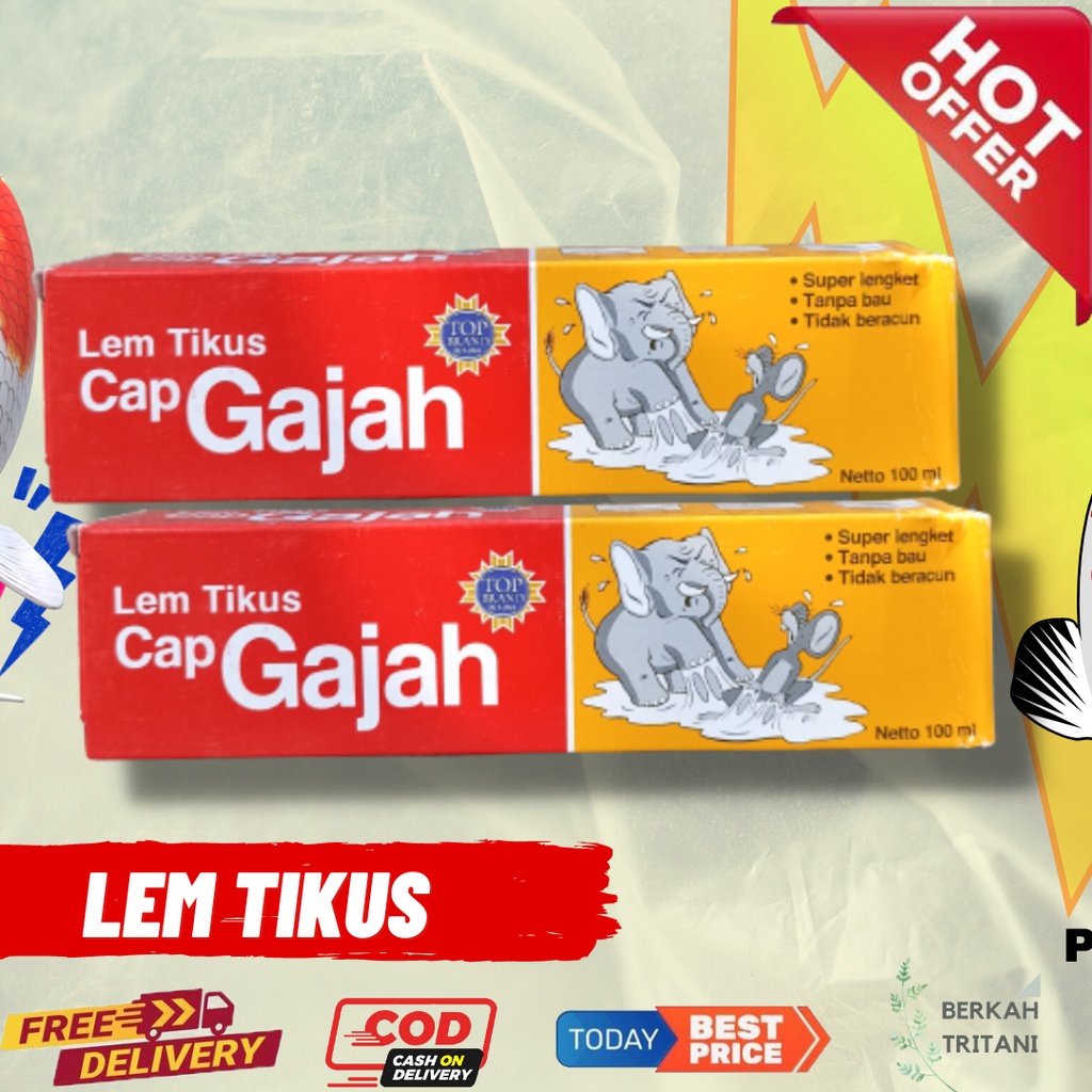 LEM TIKUS CAP GAJAH 100ml Lem Tikus Ampuh Lem Tikus AJAIB