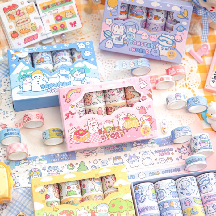 

20 Roll Washi Tape Sticker Japan Style Cute Decorative Masking Tape 02
