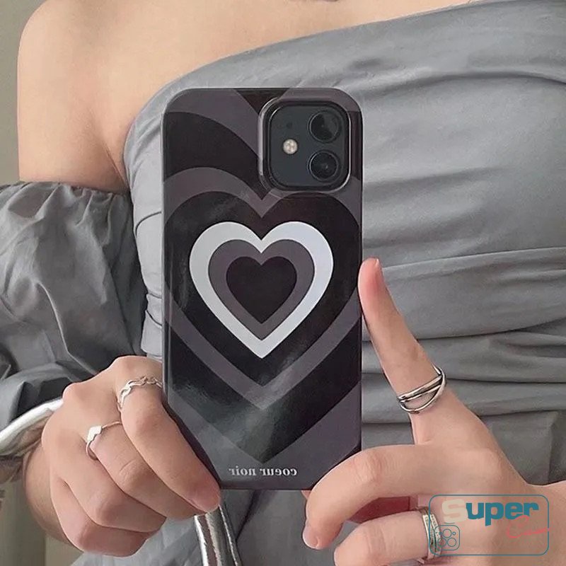 IPHONE Ins Fashion Cinta Hati Gradien Glossy Case Kompatibel Untuk Iphone7 8 Plus13 11 14 12 Pro Max X XR XS Max SE 2020 Kamera Perlindungan Shockproof Lembut Tpu Penutup Belakang