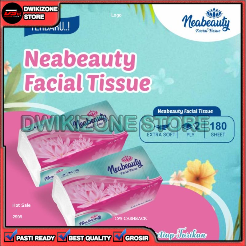 [GROSIR] TISU TISUE TISSUE FACIAL WAJAH 2PLY 2 PLY KECANTIKAN MURAH 180SHEET MURAH TERMURAH