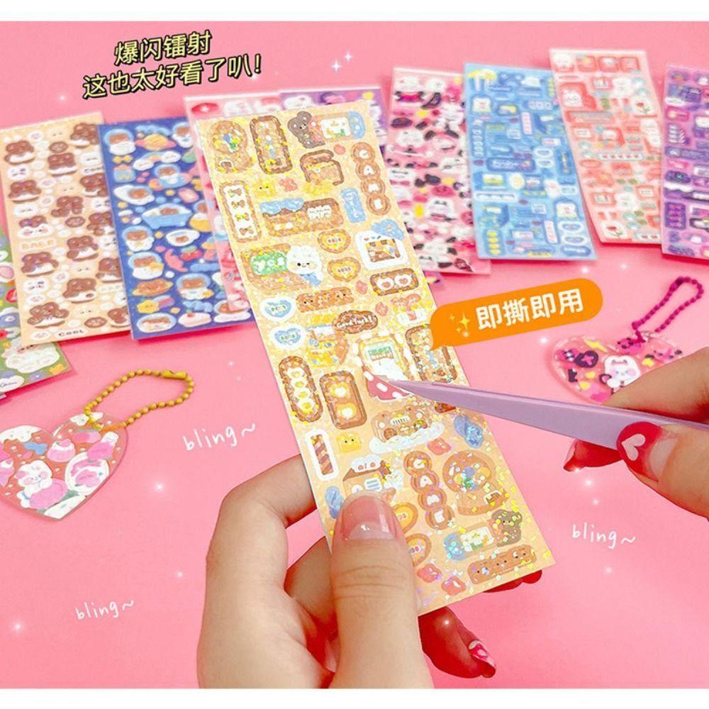 NICKOLAS1 Cream Guka Set Hias Handmade Besar Gift Box Mainan Cewek Manual Rekening Stiker Bahan Hand Rekening Alat Lengkap Kotak Penyimpanan Diy Manual Akun Goo Card Set