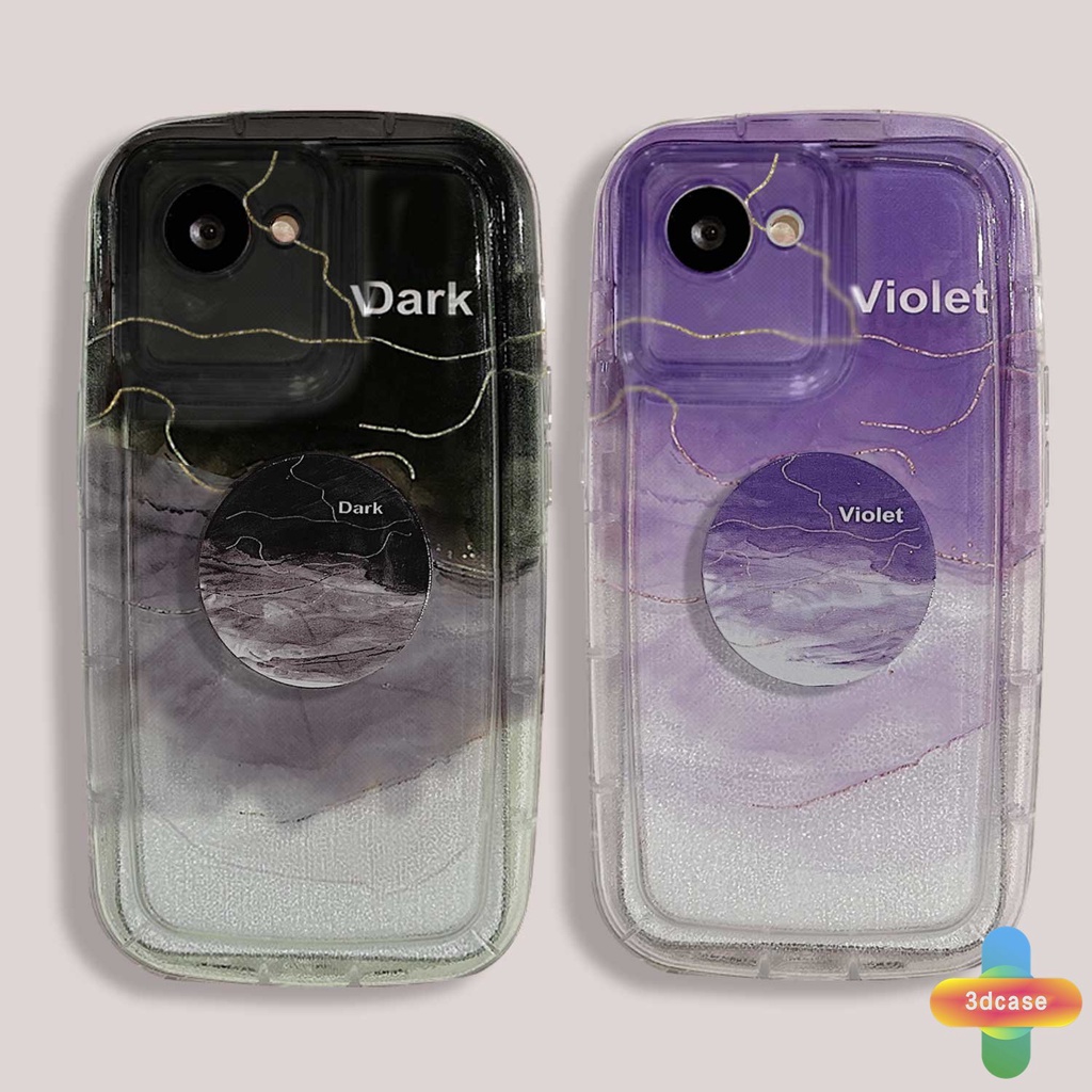 Casing Realme C33 C30 C30S C31 C35 C11 2021 C21Y C15 C21 C25 C20 C3 C12 C2 C25S 10 5S 5 5i 9i C17 7i C1 C25Y C2 C3i 6i C20A  Narzo 20 10 10A 20A 30A 50A 50i Prime A7 A5S A15 A16 A17 A53 A53S A57 Ins Watercolor Gradient Violet Couples Soap Case With Stand