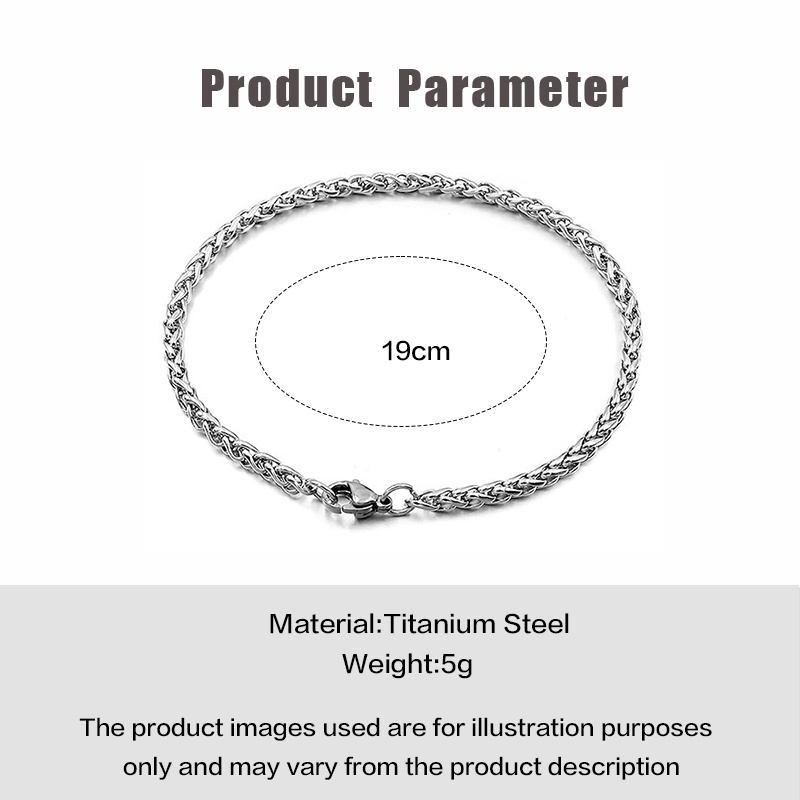 Gelang Couple Simple Bahan Titanium Steel Untuk Wanita Dan Pria