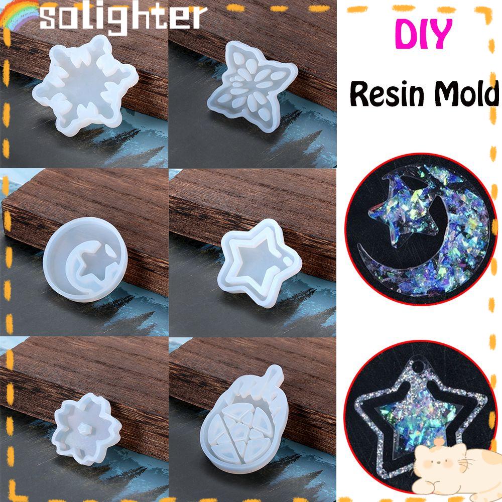 Solighter Cetakan Resin DIY Kerajinan Liontin Kupu-Kupu Membuat Perhiasan Kristal