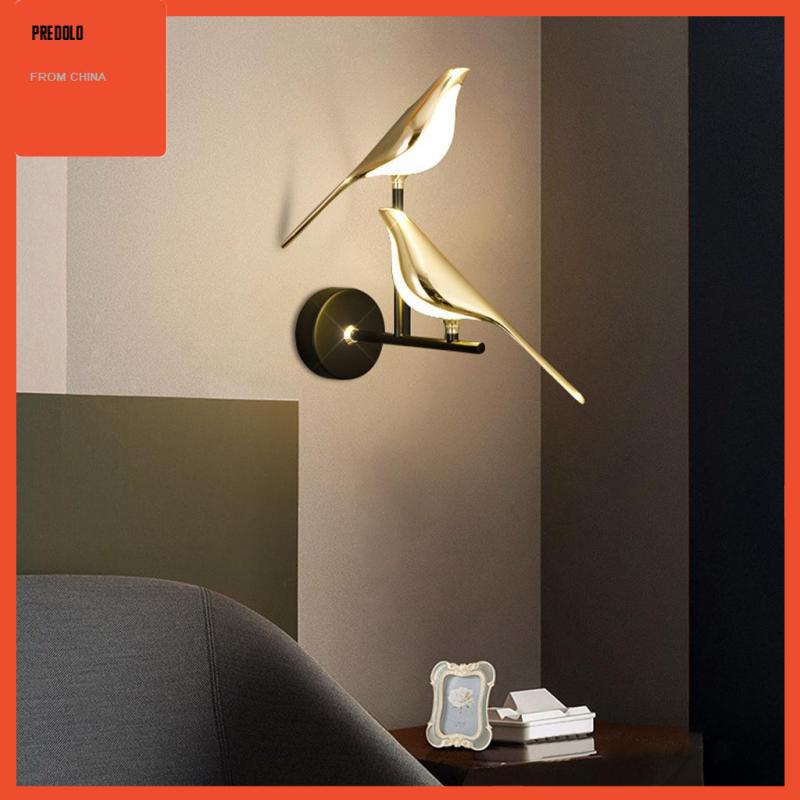 [Predolo] Nordic Bird Lampu Dinding Tempel Dinding Acrylic Wall Sconce Light Untuk Rumah Indoor