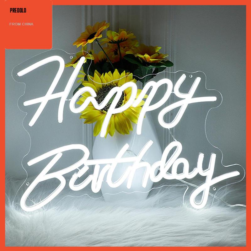 [Predolo] Tanda Dekorasi Ulang Tahun wall decor Happy Warm White