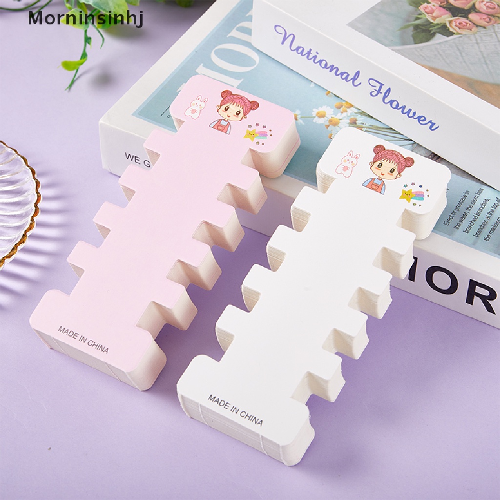 Mornin 50Pcs Lucu Aksesoris Rambut Karton Display Kartu Label Handmade Hair Rope Card Hair Clip Bow Hairband Jepit Rambut Gelang Display Kemasan Karton Tag id