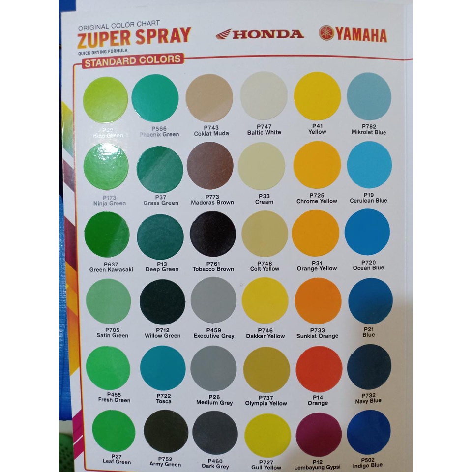 Zuper Spray Paint Pilok Pilox Warna Hitam Putih Silver Merah Hijau 150cc Glossy Metallic Doff (Cepat Kering Murah dan Ready Banyak Warna)