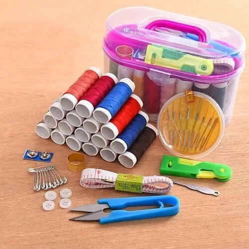 SEWING BOX Praktis Set Alat Jahit Mini 13in1 Peralatan Menjahit Benang Jarum Gunting Kotak Box Jahit Komplit
