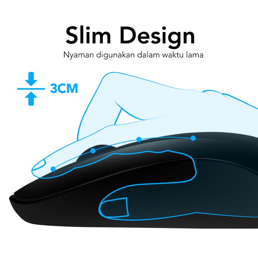 Micropack Speedy Slim - Ultra Slim Optical Wireless Mouse MP-721W