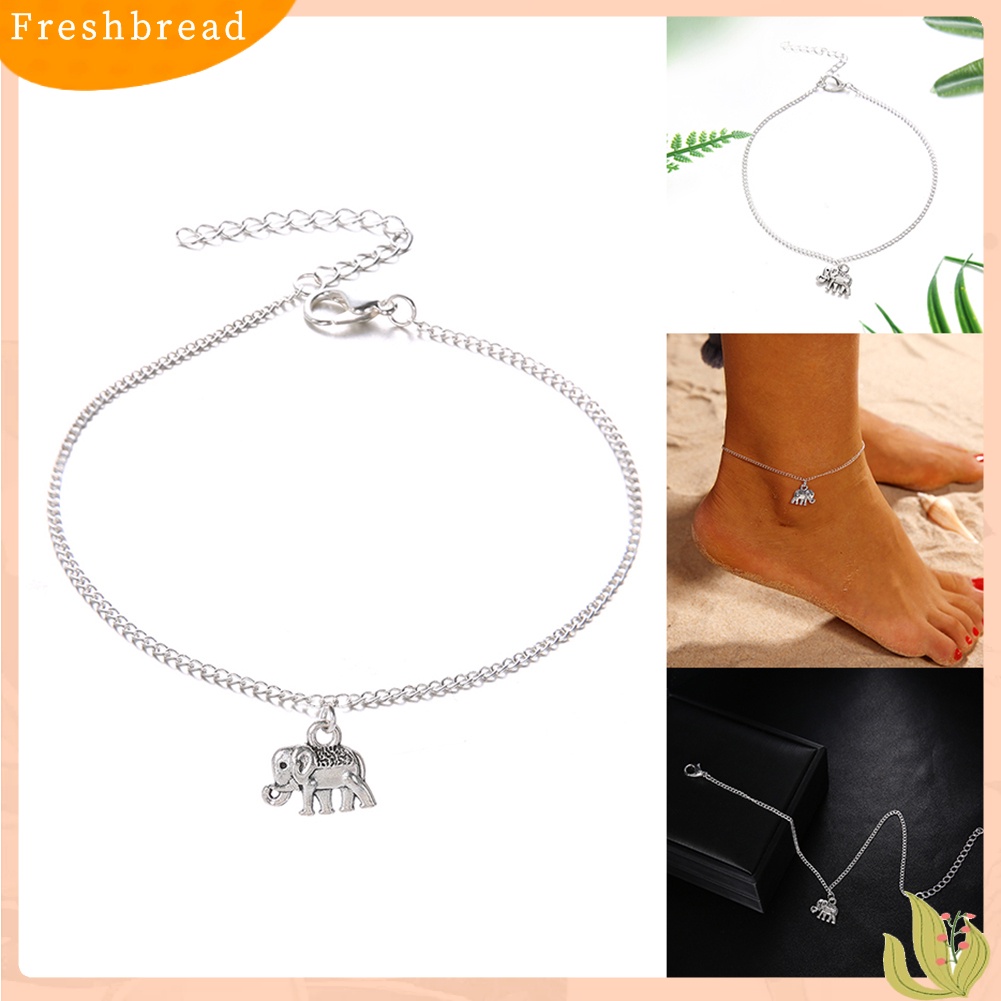 &lt; Freshbread &gt; Wanita Gajah Liontin Gelang Kaki Ankle Gelang Pantai Sandal Barefoot Perhiasan Hadiah