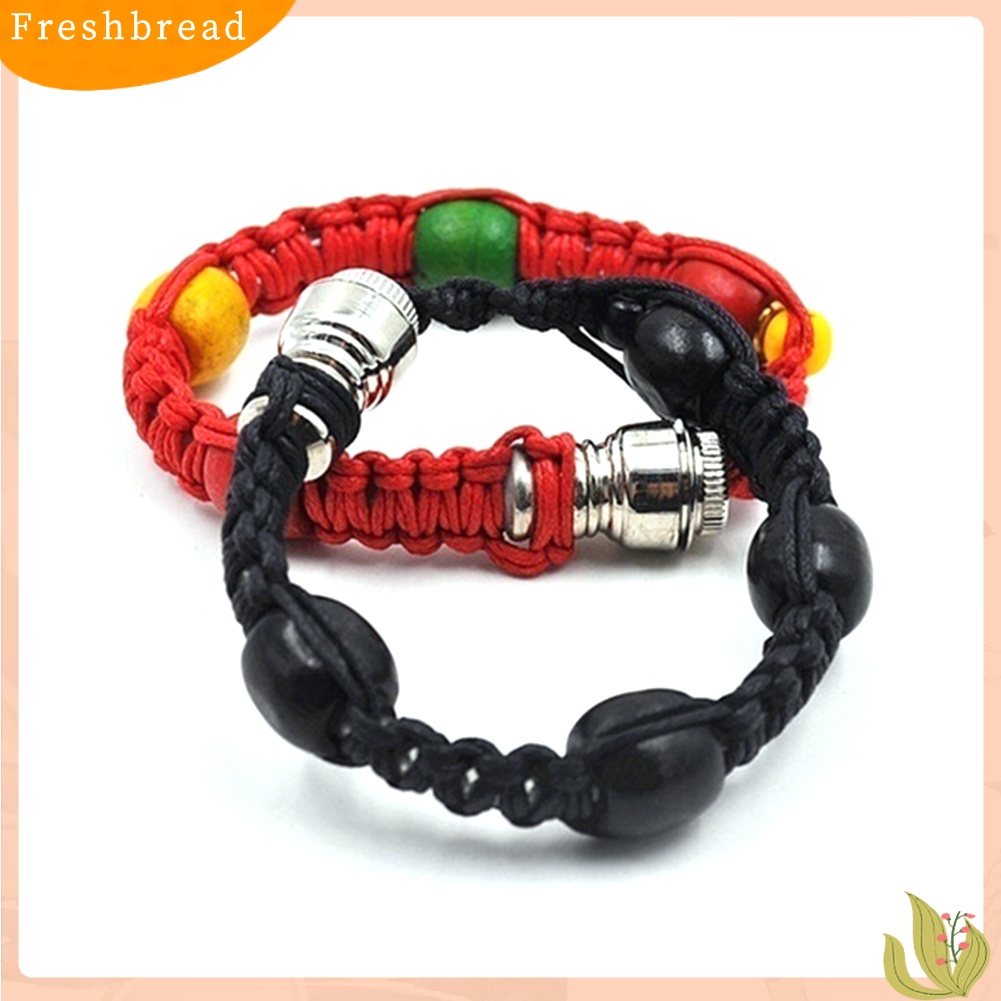 &lt; Freshbread &gt; Fashion Unisex Knotting Manik-Manik Pipa Tembakau Handwoven Gelang Bangle Perhiasan