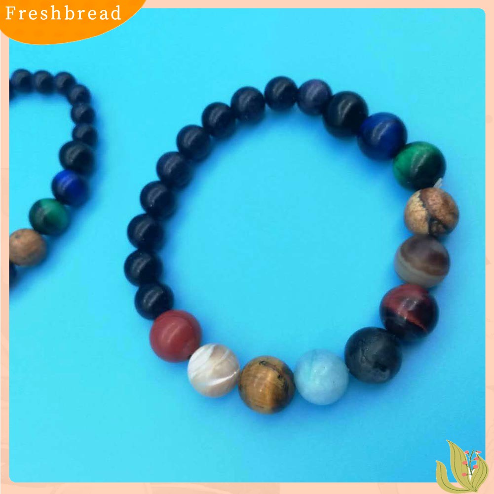 &lt; Freshbread &gt; Mode Semesta 8planet Manik-Manik Gelang Bangle Pasangan Perhiasan Elastis Hadiah