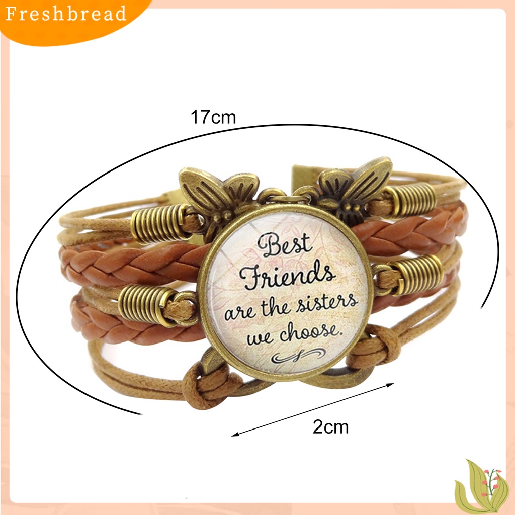 &lt; Freshbread &gt; Gelang Gaya Retro Multi-layer Brown Women Vintage Bracelets Untuk Sahabat