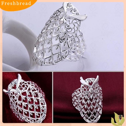 &lt; Freshbread &gt; Fashion Wanita Burung Hantu Berongga Jari Cincin Cukup Lucu Fashion Aksesoris Hadiah