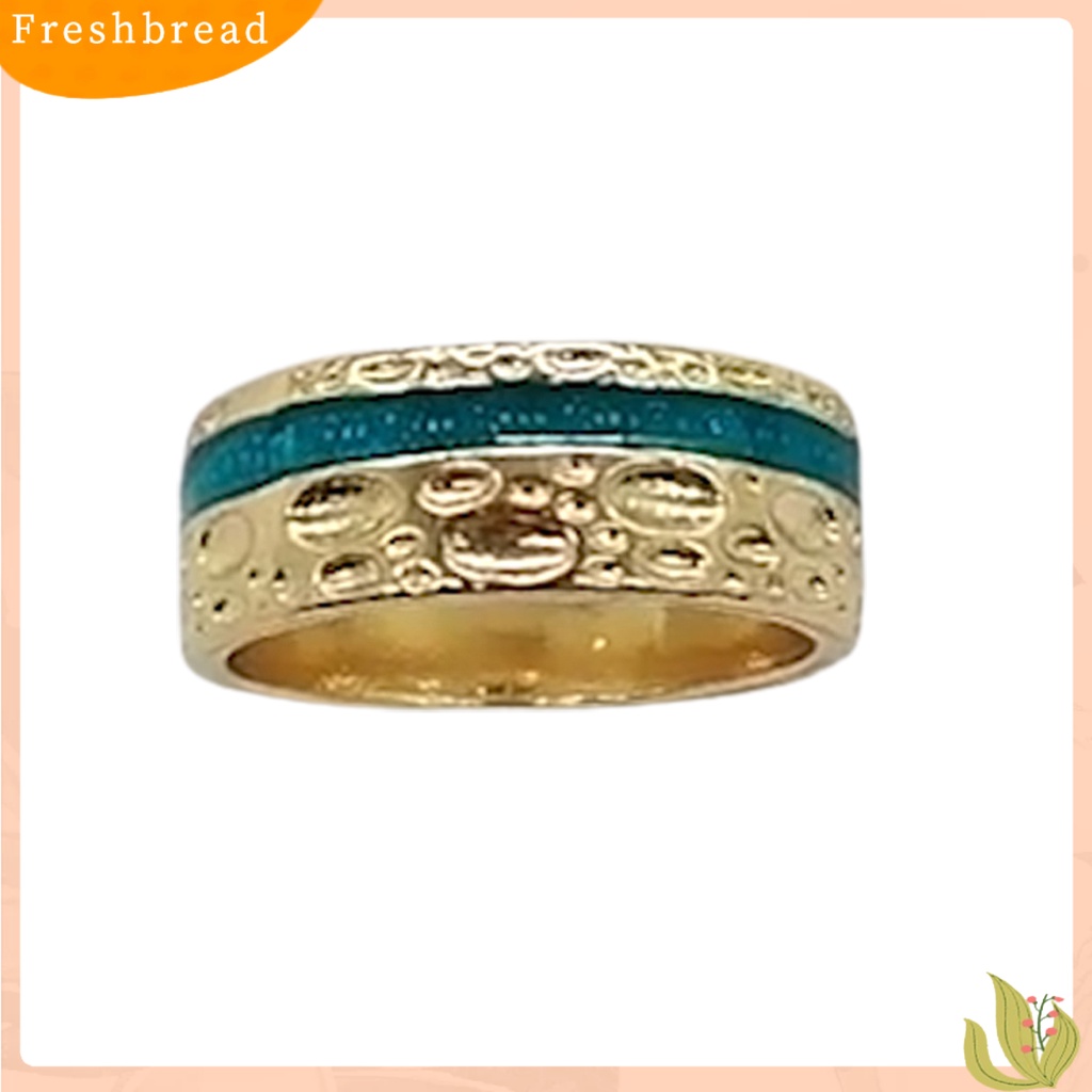 &lt; Freshbread &gt; Permukaan Halus Pengerjaan Halus Paduan Jari Cincin Indah Terang Kilau Wanita Pria Cincin Fashion Perhiasan