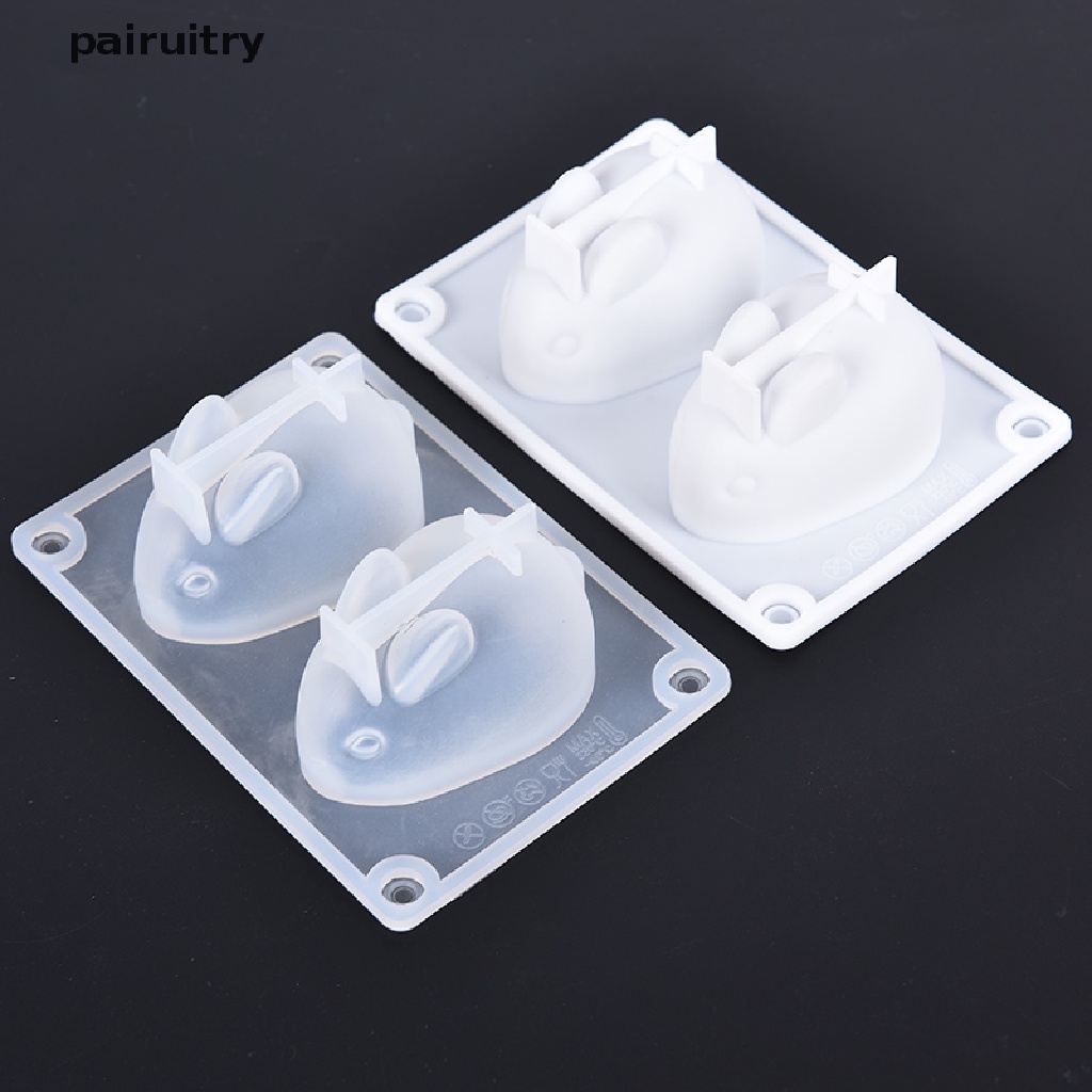 Prt 3D Easter Bunny Mold High Flexible Silicone Mousse Dessert Jelly Cetakan Kue PRT