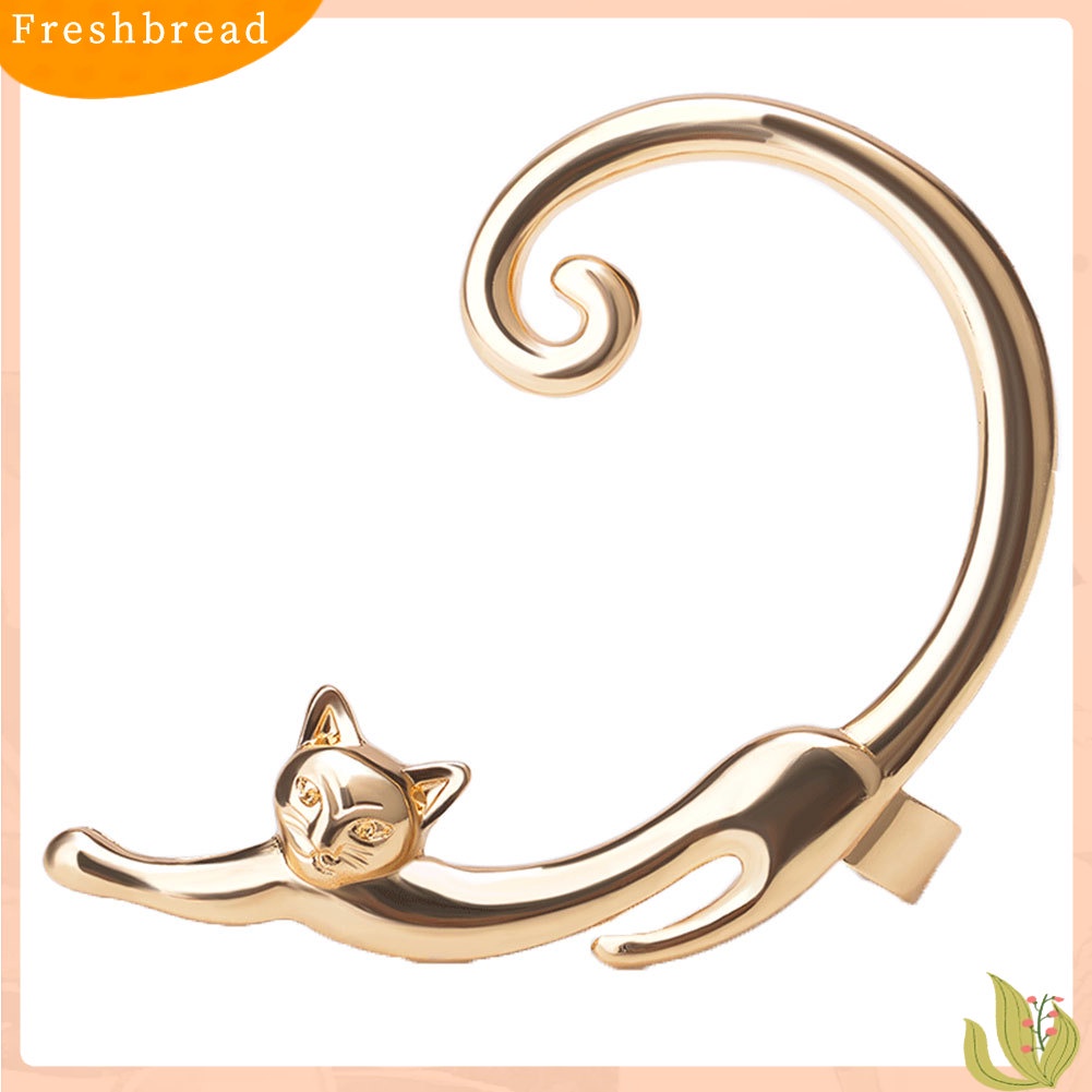 &lt; Freshbread &gt; 1Pc Fashion Wanita Kartun Kucing Anting Tindik Telinga Manset Bungkus Perhiasan Pesta