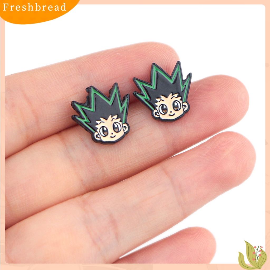 &lt; Freshbread &gt; 1pasang Piercing Earing Motif Kartun All-match Tahan Lama Gadis Anime Hunter X Hunter Stud Earing Untuk Pesta Ulang Tahun