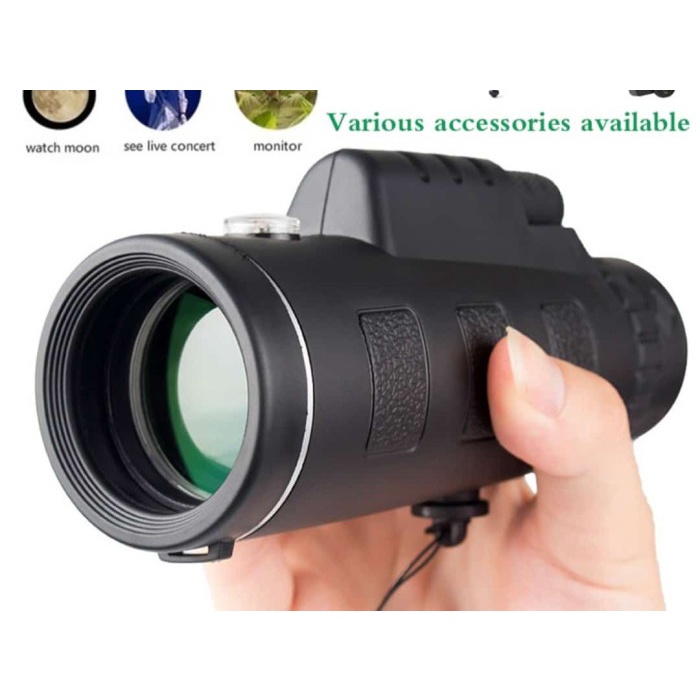 TELESCOPE MONOCULAR 40X60 Lensa Optik Zoom HD Night Vision Teropong Melihat Jarak Jauh Teleskop Monocular