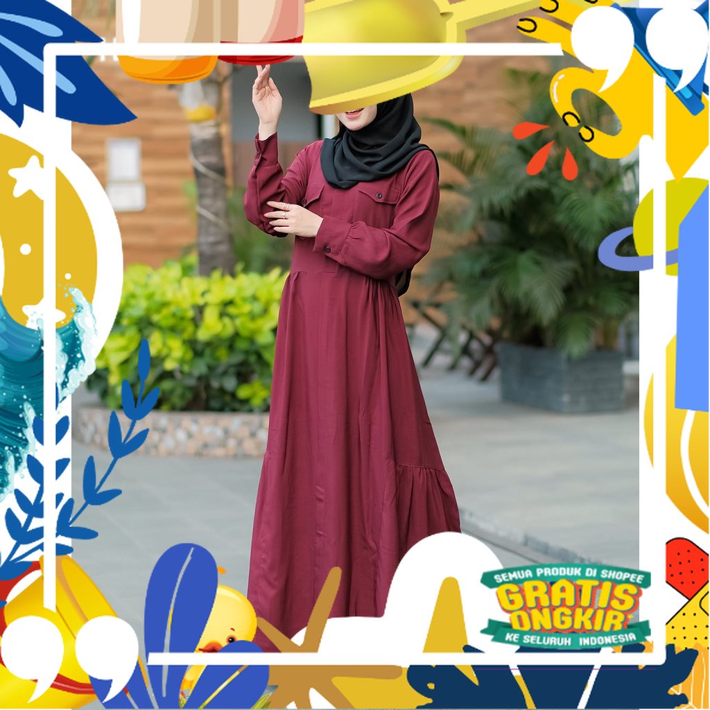 GAMIS TERBARU WANITA 2021 ITY CREPE HUMAIRA SIMPLE ORI SHAN GLOW/ kopel ibu copel couple